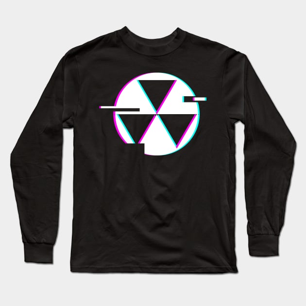 Retro Glitch Fallout Shelter Icon Long Sleeve T-Shirt by MeatMan